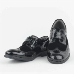 Titan Classic Patent Leather Hook & Loop Young Evening Shoes 100278514