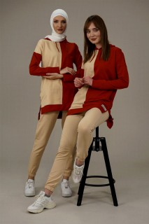 Lingerie & Pajamas - Zweifarbiges Trainingsanzug-Set für Damen 100325931 - Turkey
