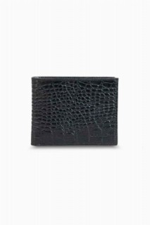 Wallet - Croco Black Classic Leather Men's Wallet 100345937 - Turkey