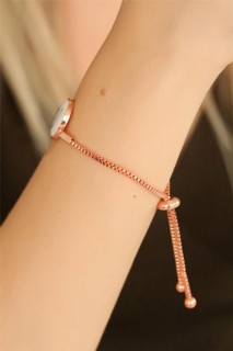 White Color U Letter Women's Bracelet With Elevator Chain 100318733