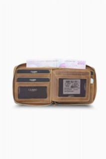 Antique Taba Zipper Horizontal Mini Leather Wallet 100346134