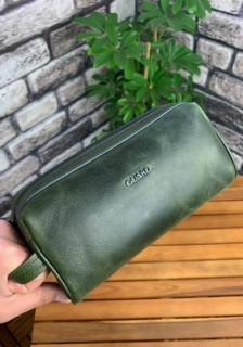 Guard Antique Green Unisex Leather Clutch Bag 100346133