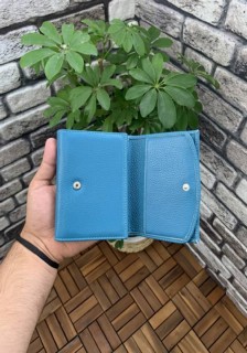 Multi-Compartment Blue Stylish Leather Women's Wallet 100345716