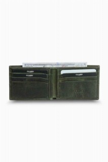 Antique Green Slim Classic Leather Men's Wallet 100346096
