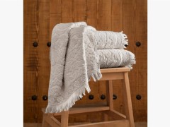 Dowry Towel - Natural Curl Jacquard Star Pattern 3 Piece Hand Face Towel 100259738 - Turkey