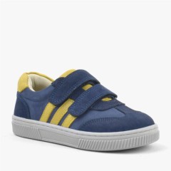 Sport - حذاء رياضي للأطفال  من الجلد الطبيعي باللون الأزرق الداكن 100352490 - Turkey