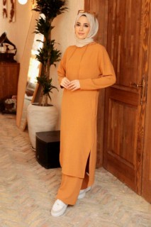 Cloth set - Robe tailleur hijab camel 100340543 - Turkey