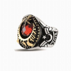 Ay Yıldız Naval Forces Command Petty Officer Silver Ring Red 100348082