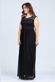 Plus Size - Plus Size Chiffon Sleeveless Long Evening Dress 100275969 - Turkey