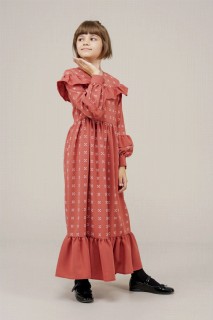 Daily Dress - يونغ جيرل فستان طويل بياقة وأكمام مطوية 100352540 - Turkey