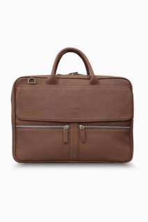 Men Shoes-Bags & Other - Guard Taba Mega Size Laptop Entry Genuine Leather Briefcase 100346251 - Turkey