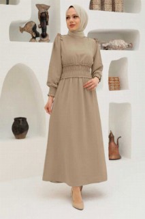Daily Dress - Beige Hijab Dress 100339941 - Turkey