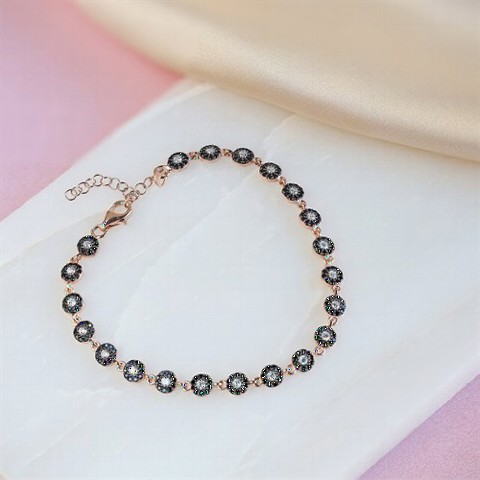 jewelry - Stone Floral Patterned Silver Women's Bracelet 100347390 - Turkey