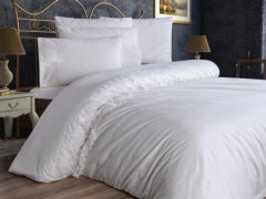 French Lace Wave Dowry Duvet Cover Set Powder 100331895