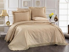 Home Product - Verna Table Cloth 160x260 Cm 26 Pieces Cream Gold 100329814 - Turkey