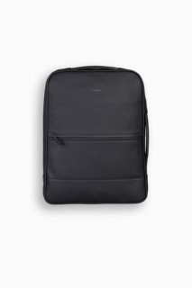 Handbags - Guard Matte Black Genuine Leather Slim Backpack and Handbag 100346329 - Turkey