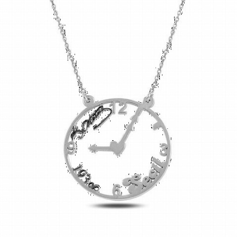 Necklace - Personalized Atam Silver Women's Necklace Silver 100347477 - Turkey