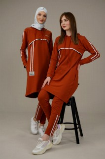 Lingerie & Pajamas - Women's Piping Detailed Tracksuit Set 100325916 - Turkey