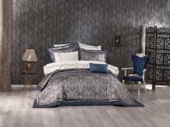 Bedding - Dowry Land Elenor 10 Pieces Duvet Cover Set Beige Blue 100332017 - Turkey
