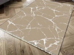 Carpet - Non-Slip Base Digital Print Velvet Carpet Crack Wall Beige 150x220 Cm 100260402 - Turkey