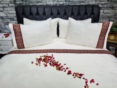 Bedding - Dowry Land Dior Cotton Satin Duvet Cover Set Cappucino Cappucino 100331853 - Turkey