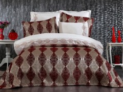 Bedding - Aylis Lux Embroidered 9 Piece Bridal Set Brown 100332562 - Turkey