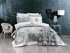Dowry Bed Sets - Dowry Land Oren 4 Piece Bedspread Set Gray 100332120 - Turkey