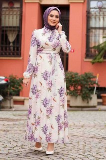 Clothes - Lila Hijab Dress 100336485 - Turkey