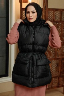 Vest - Black Hijab Inflatable Vest 100344933 - Turkey