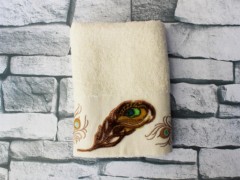 Home Product - Dowry Land Feather Embroidered Dowery Towel Cream 100330299 - Turkey