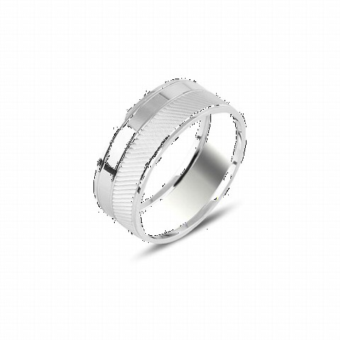 Men - Simple Model 925 Sterling Silver Wedding Ring 100346969 - Turkey