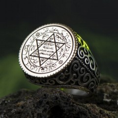 Silver Rings 925 - خاتم من الفضة الإسترليني بخاتم النبي سليمان 100347952 - Turkey