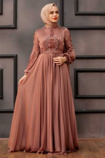 Wedding & Evening - Cooper Hijab Evening Dress 100337621 - Turkey