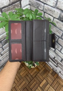 Matte Brown Zipper and Leather Fly Hand Portfolio 100345733