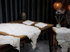 Living room Table Set - Dowry Land Tulle 5 Piece Living Room Set Silver Black 100331626 - Turkey