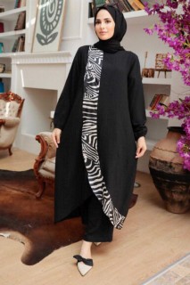 Black Hijab Suit Dress 100341271