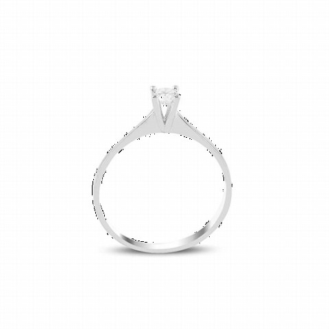 Simple Solitaire Women's Sterling Silver Ring 100347227