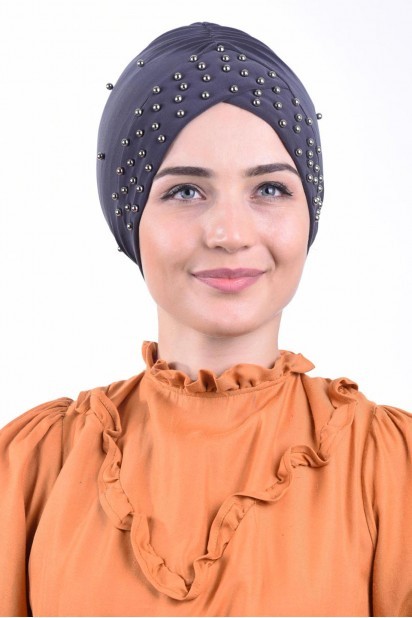 Woman Bonnet & Turban - Bonnet De Piscine Perle Fumé - Turkey