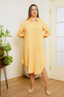 Daily Dress - Women's Large Size Tunic Dress 100325450 - Turkey