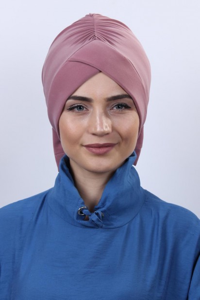 Double-Sided Bonnet Dried Rose with Bow 100285282