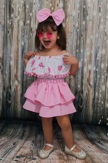 Girl Summer Fruits Pink Skirt Suit 100328360
