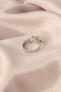 Silver Color Metal Zircon Stone Adjustable Women's Ring 100319442