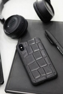 Effect Printed Black Leather iPhone X / XS Case 100345373