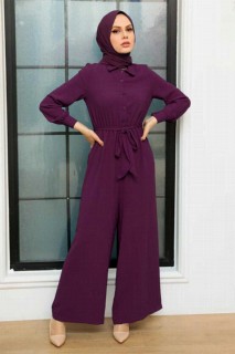 Outwear - أفرول حجاب لون أرجواني 100341285 - Turkey