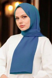 Other Shawls - Châle Hijab Bleu Indigo 100339292 - Turkey