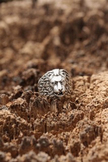 Silver Rings 925 - Adjustable Lion Ring 100319423 - Turkey