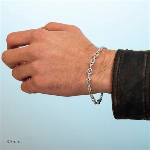 Bracelet - Sailor Chain Silver Bracelet 100346580 - Turkey