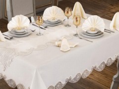 Verna Table Cloth 160x260 Cm 26 Pieces Cream Cream 100344729
