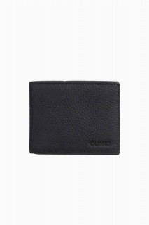 Wallet - Black Leather Men's Wallet 100345750 - Turkey