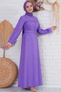 Daily Dress - Women's Mini Crowbar Patterned Dress 100342653 - Turkey